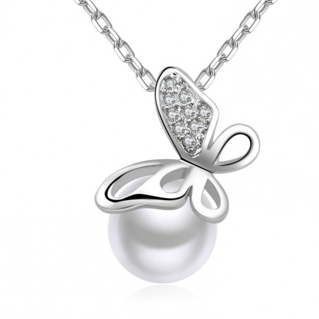 925 sterling silver jewelry silver natural freshwater pearl necklace female models