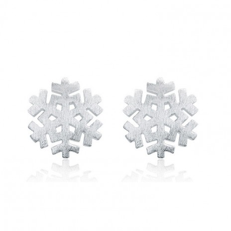 Top-selling 925 silver Korean Silver Snowflake Christmas Drawing Earrings 
