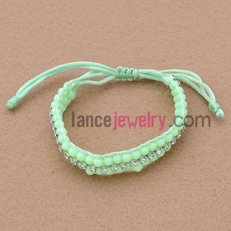 Nice acrylic beads weaving bacelet