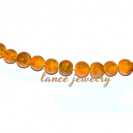 Lovely 4mm round dark orange glass beads,around 200pcs for one strand
