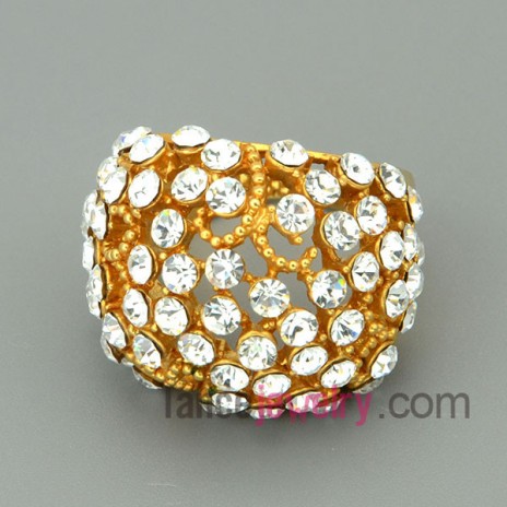 Delicate alloy rings with rhinestone rings