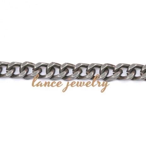 Wholesale Welded Twist White/Gold Plated Iron Chain 
