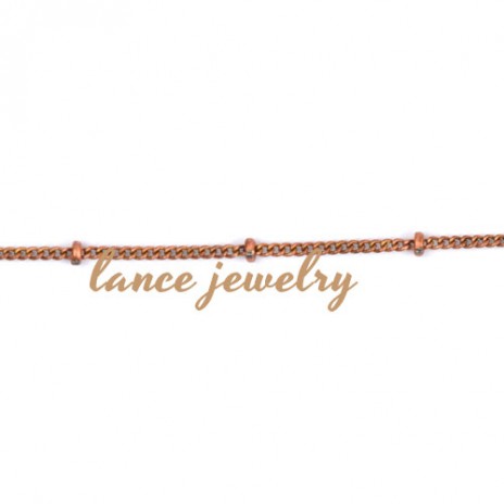 New arrival speical small sized white and gold copper chain 