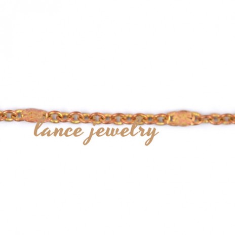 Best quality single thick knot copper chain with white or gold