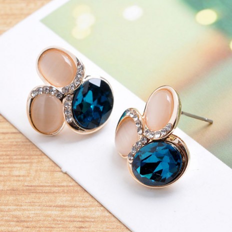 Resin Blue Stone Sweet Popular Korea Earring