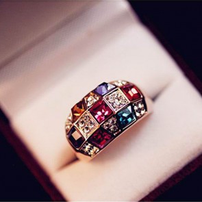 Austrian Luxury Diamond Ring Crystal Symphony Noble Classic Ring