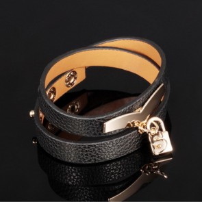 Wide creative jewelry multilayer retro leather hand rope bracelet rose gold plated ornaments