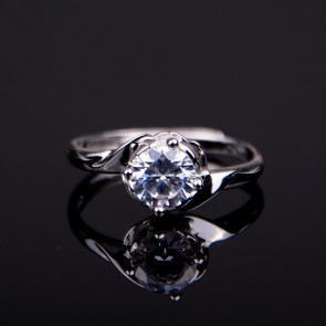 S925 sterling silver rings diamond couple rings opening creative Korean female ring