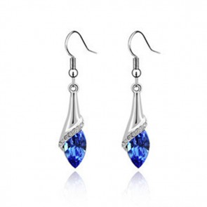 Explosion models Korean version of the teardrop-shaped earrings luxurious genuine Austrian crystal earrings