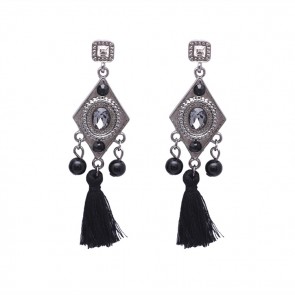 Yiwu Factory wholesale European and American fashionable alloy diamond tassel Bohemian style earrings