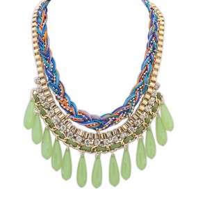 European and American Fashion Exotic Ethnic Customs Braided Necklace