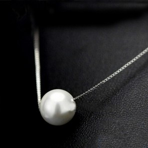 New Style Upscale Pearl Necklace 925 Sterling Silver Simple Elegant Clavicle Chain Necklace