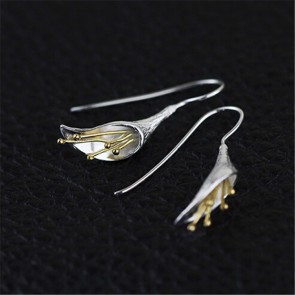 Yiwu Factory Wholesale Genuine 925 Sterling Silver Fashionable Exquisite Morning Glory Earrings
