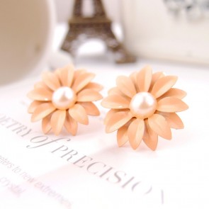 Fashionable Pink Tender Small Daisy Earring Noble Orchids Flower Earrings