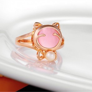 Yiwu Factory Direct Wholesale European And American Style Cute And Lovely Opal Cat Ring