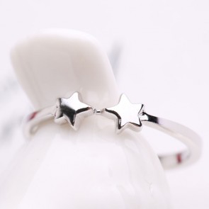 Factory Wholesale 925 Sterling Silver Jewelry Korean Fashionable Five-pointed Star Tail Ring
