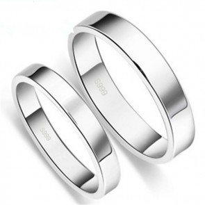 925 Sterling Silver Jewelry Couple's Ring Creative Simple Glossy Ring