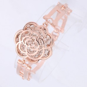Korean Fashionable Jewelry Factory Wholesale Rose Rhinestone Female Bracelet