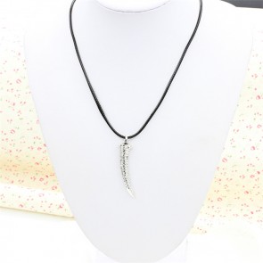 Simple Exquisite Plain Silver Necklace New Style Fashionable Cavel Necklace