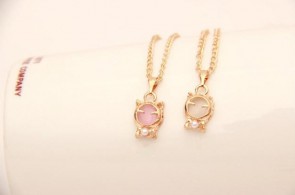 Factory Wholesale Korean Fashionable Kitty Hold Pearl Sweater Chain Necklace