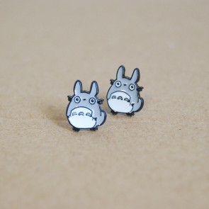 Japanese Classic Cartoon Character Cute Totoro Color Drip Earrings Female Earrings