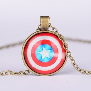 European And American Film Peripheral Necklace Captain America Sheild Pendant Necklace