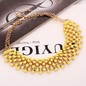 Hot European and American Big Exaggerated Fashion Alloy Clavicle Chain Necklace