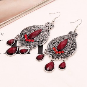 Hollow Carved Exaggeration Drop Earrings