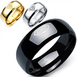 European and American Popular Explosion Models Jewelry Superman Titanium Steel Rings