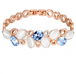 European and American Fashionable Opal and Crystal Bracelet