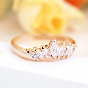 Factory Direct Wholesale Korean Style Exquisite Fashionable Austrian Full Diamond Ring