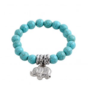 Factory Direct Wholesale Retro Antifatigue Elephant Bracelet Top-selling Turquoise Bracelet