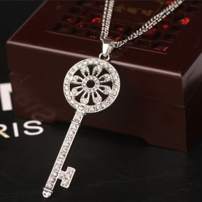 New style high-level top-selling Korean diamond necklace sweater chain key