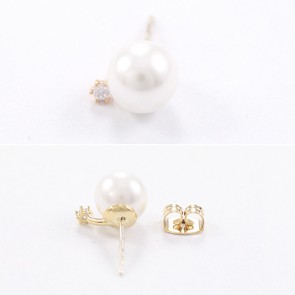 Flash Diamond Earrings Female Korean Earrings Wholesale Authentic Pearl Earrings