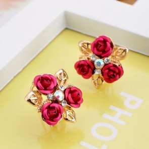 Yiwu Factory Wholesale New Korean Fashion Drip Earring Crystal Pearl Earrings Studs Variety