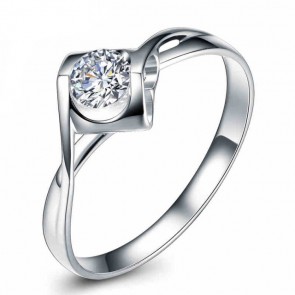 925 Sterling Silver Accessories Diamante Female Ring Lovers Marriage Ring