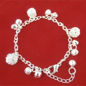 Fashionable Ethnic New Style Bracelet Alloy Bell Ball Silver Plating Bracelet