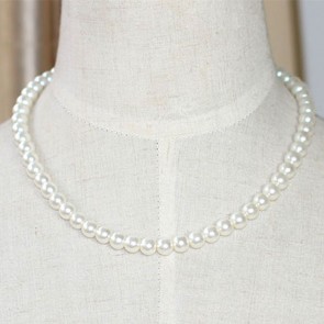 Yiwu Factory Direct Wholesale Korean Style Short Paragraph Fashionable Imitation Pearl Necklace