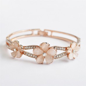 Korean Small Fresh Style Three Variations on Plum Blossom Flower Bracelet