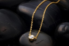 Stainless Steel Titanium Steel Necklace Fashionable Jewelry Gold Plated Female Necklace