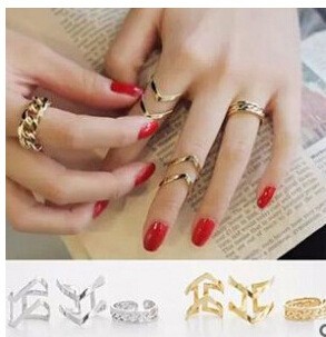  2016 Spring and Summer Minimalist Three-piece Joint  Ring Opening