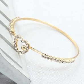 Korea Exquisite Luxury Small Fragrant Wind Peach Heart Bracelet
