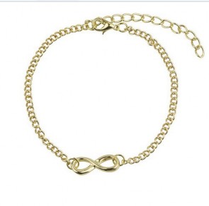 Korean Fashion Chain Lucky Number Eight Characters Infinity Symbol Simple Bracelet