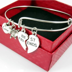 Ebay Explosion Models Best Friends Broken Heart Pendant Jewelry Alloy Bracelet