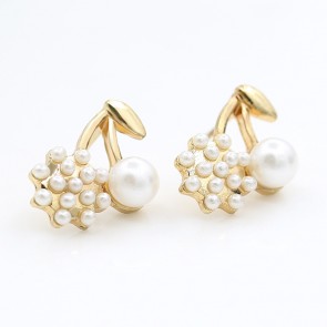 Beautiful Cherry Pearl Earrings Ladies Section Amoy Small Fresh Supply Wholesale Earrings 