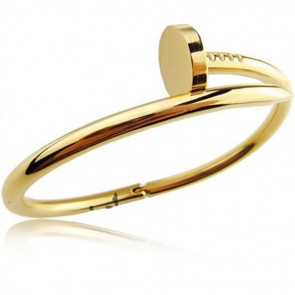 Factory Direct Sale European and American Fashionable Nail Bangle Plated with Gold