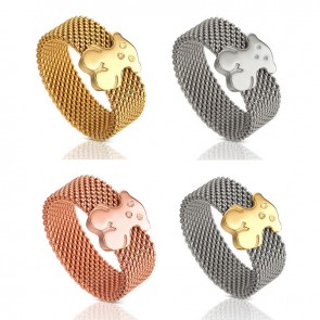 Spain Factory Direct Selling Mesh Network with Titanium Steel Cubs Ring 