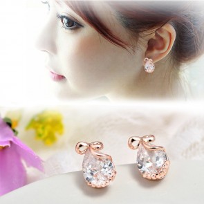 Yiwu Factory Wholesale 2016 New Korean Fashion Drip Crystal Pearl Earrings Studs Variety Earring