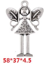 Person shaped pendant with three love shapes on the body