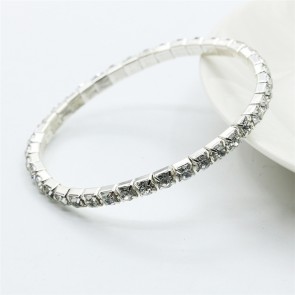 Korean Style Hand Jewelry Wholesale Full Diamond Single Row Elastic Bracelet